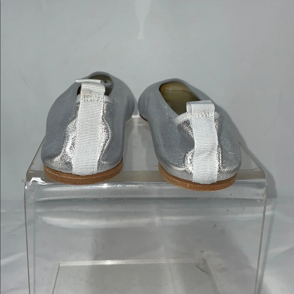 HOLLYWOULD CABANA SILVER METALLIC BALLET FLATS FTL-03-035